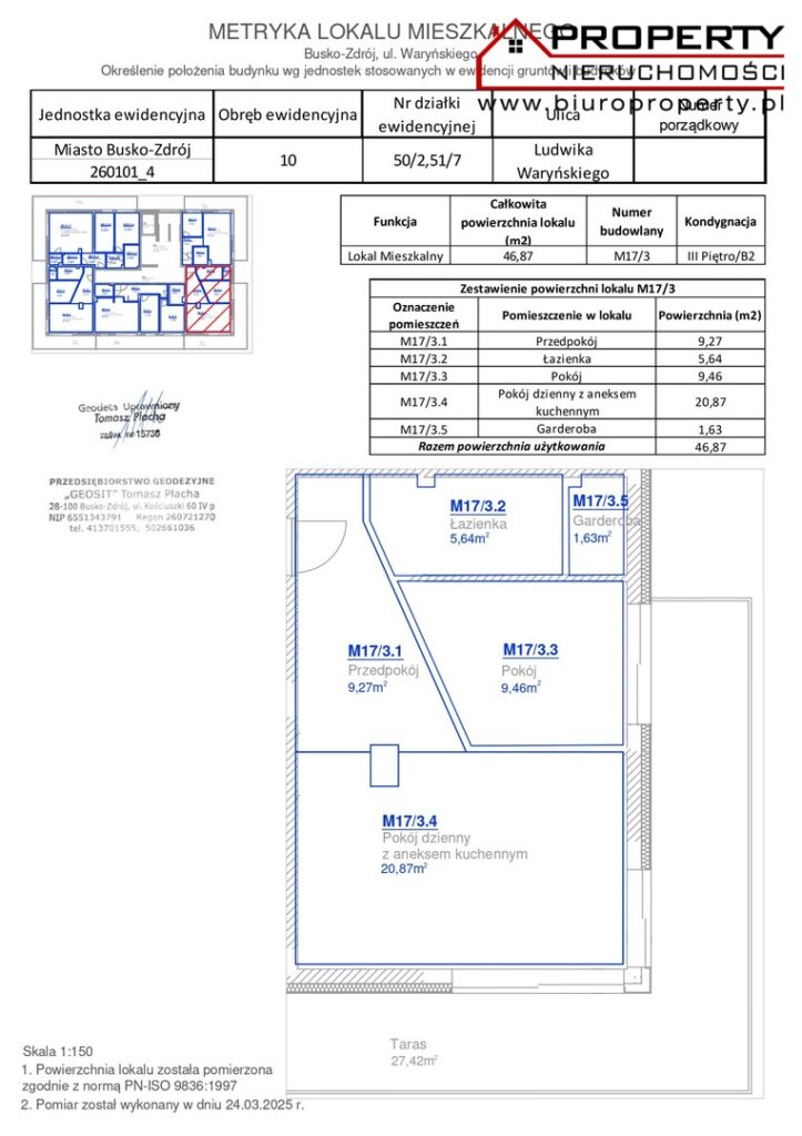 Wykończony apartament 46,87m2 z tarasem 27m² – HYGGE, Busko-Zdrój